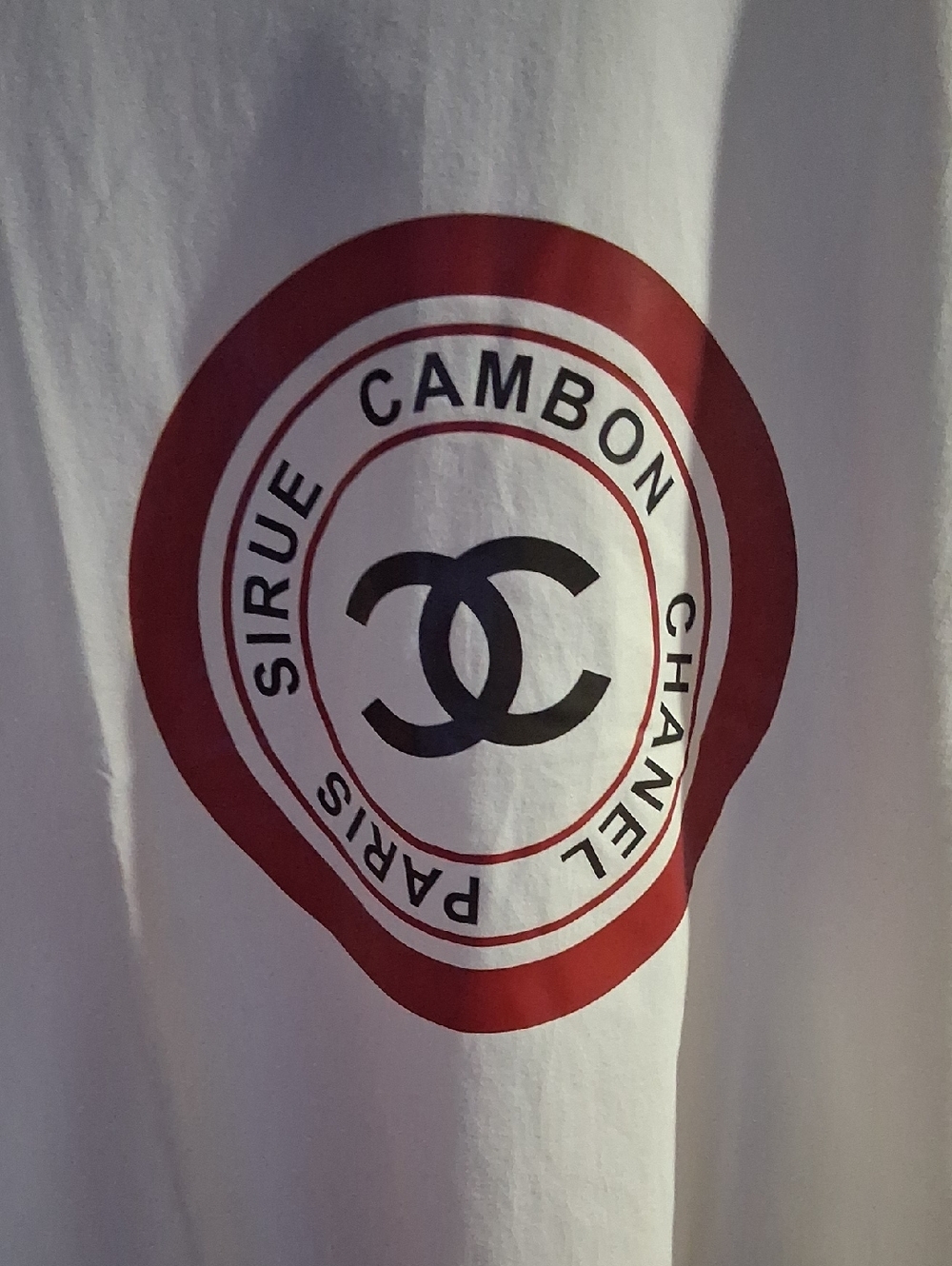 NWT Mens Chanel White Logo Tee Size 2XL - Picture 2 of 6
